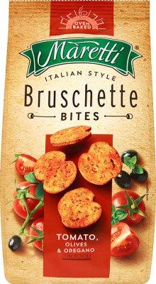Bruschette Maretti chrupki chlebowe pomidory, oliwki i oregano