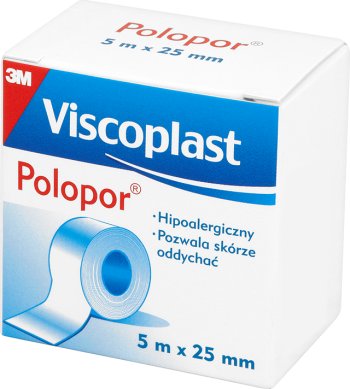 Viscoplast Przylepiec włókninowy z klejem akrylowym do mocowania różnego rodzaju opatrunków 5m x 25mm