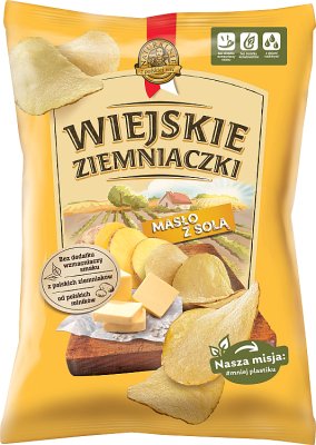 Wiejskie Ziemniaczki chipsy ziemniaczane Masło z solą