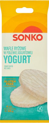 Tortas de arroz de Sonko Yogurt con cobertura de yogur