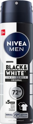 Hombres aerosol antitranspirante Invisible para Blanco y Negro