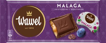 Wawel chocolate with filling Malaga