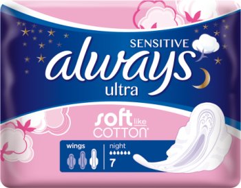 Always sensitive podpaski Ultra night