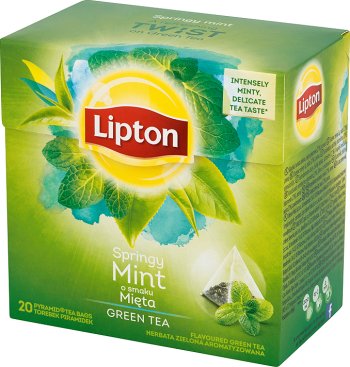 зеленый чай чай 20 пакетиков интенсивным мяты