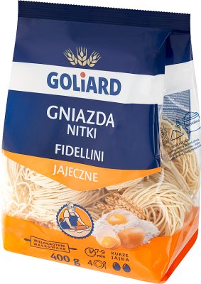 Goliard pasta Nests Threads 100% Rolled durum wheat