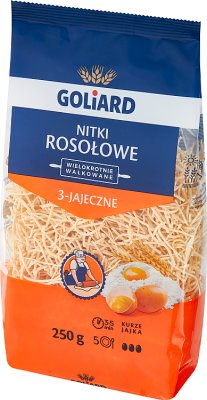 Goliard makaron Nitki Rosołowe 3-Jajeczne Wałkowany 100% pszenica durum