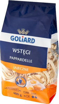 Pasta Goliard Bandas de huevo 100% trigo duro, enrolladas