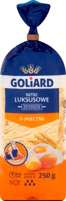 Goliard makaron wałkowany z pszenicy durum 5 jajeczny nitki