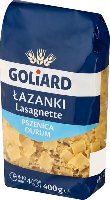 Pâtes de blé dur Łazanka 100% de blé