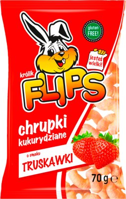 Flips chrupki kukurydziane o smaku świeżej truskawki