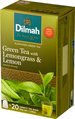 Dilmah All Natural Green Tea green, with lemongrass and lemon flavor