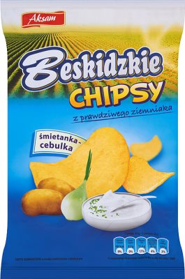 Beskidzkie chipsy śmietanka z cebulką