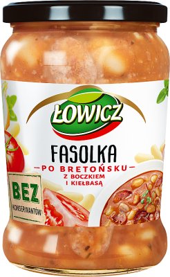 Łowicz fasolka po bretońsku z boczkiem i kiełbasą