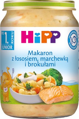 HiPP Makaron z łososiem, marchewką i brokułami 