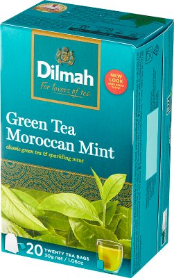 Dilmah All Natural Green Tea verde, con hojas de menta