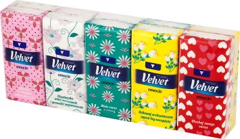 Velvet tissues 9x10 Camomile