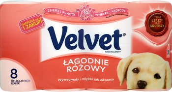 Velvet papier toaletowy łagodnie różowy