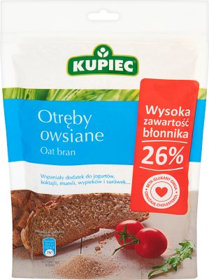 Kupiec otręby owsiane  Wysoka zawartość błonnika 26%