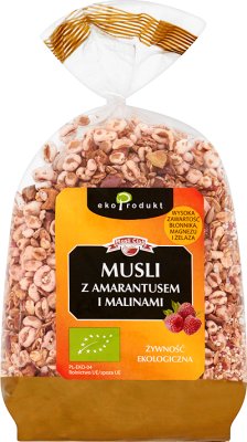 Ekoprodukt muesli with amaranth and raspberries BIO