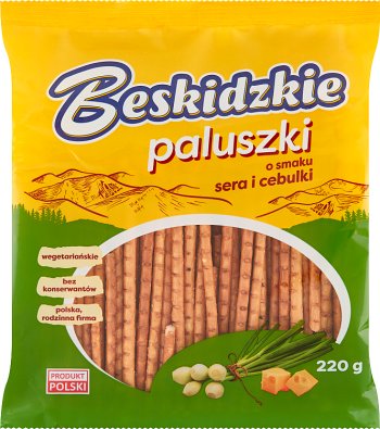 Palitos de queso Aksam Beskidzkie y cebolla 