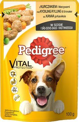 Pedigree con salsa de pollo y cordero Alimento completo