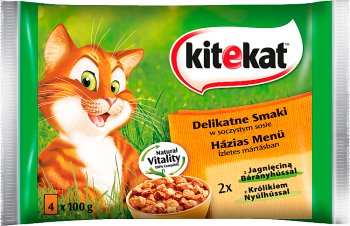 Kitekat Swojskie dania w sosie Karma pełnoporcjowa 4x100 g