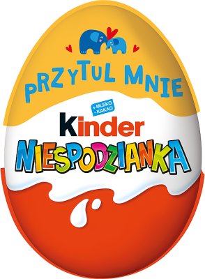 Kinder Niespodzianka Słodkie jajko z niespodzianką pokryte czekoladą mleczną