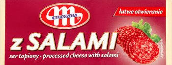 Mlekovita Schmelzkäse mit Salami