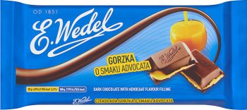Chocolate amargo E. Wedel con el sabor de Advokat
