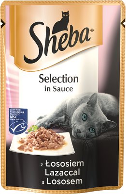 Sheba tendres filets de saumon dans un mini sauce 85g Aliment complet