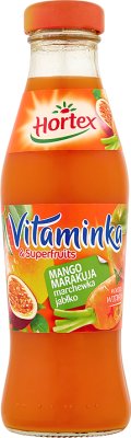 Hortex Vitaminka y Superfruits Zanahoria mango manzana y zumo de fruta de la pasión