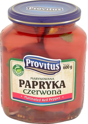 marinated red paprika
