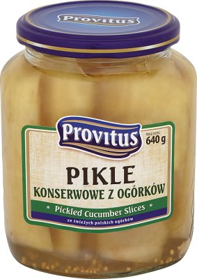 Provitus canned pickles with cucumbers