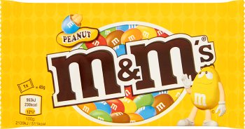 m & m 's peanut chocolate candy with nuts