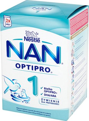 Nestle Nan Pro 1 Mleko początkowe w proszku dla niemowląt (2 x 400g)