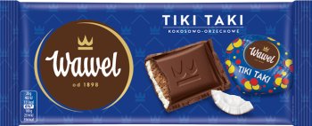 Wawel Tiki Taki Le coco - noix chocolat bourré de 100 g