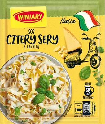 Sauces pour pâtes Winiary Italia quatre fromages sauce au basilic 45 g