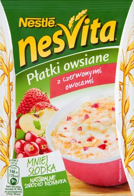 nesvita oatmeal with red fruits