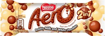Aero 2in1 chocolat au lait aéré et blanc