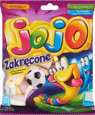 Jojo Twisted Foams with fruit flavour and vanilla