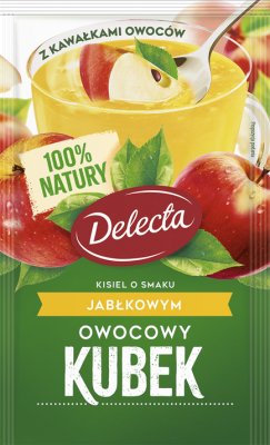 Delecta Owocowy kubek Kisiel smak zielone jabłuszko