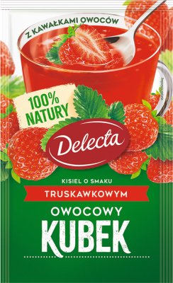 Delecta Owocowy kubek Kisiel smak truskawkowy