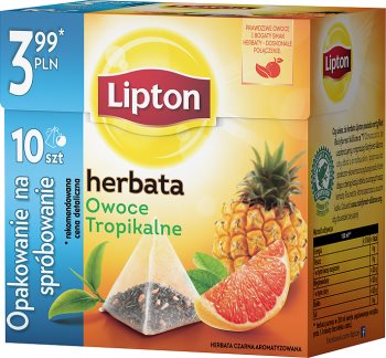 frutas tropicales té negro