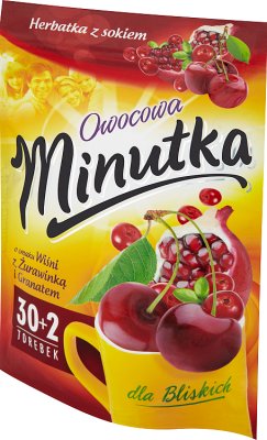 Minutka Fruit Fruit thé au goût de cerise et grenade żurawinką 64 g ( 32 sacs )