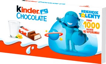 Kinder Chocolate bars of milk chocolate with a milky filling