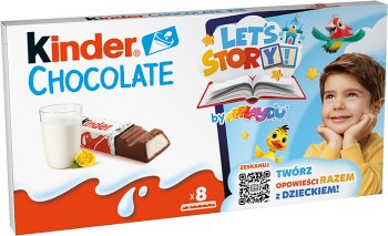 Kinder Шоколадные батончики из молочного шоколада с молочной начинкой 100 г ( 8 бар)