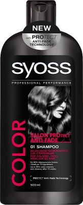 shampooing Syoss pour la couleur des cheveux teints ou des points saillants