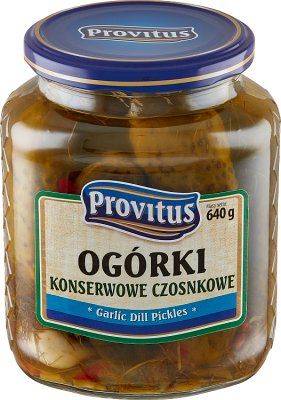 Provitus ogórki konserwowe czosnkowe