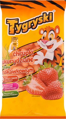 Tygryski chrupki kukurydziane o smaku truskawkowym