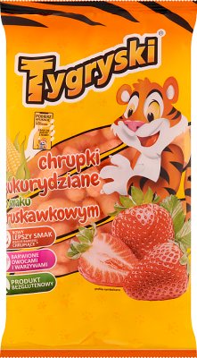 corn crisps with the taste of strawberry